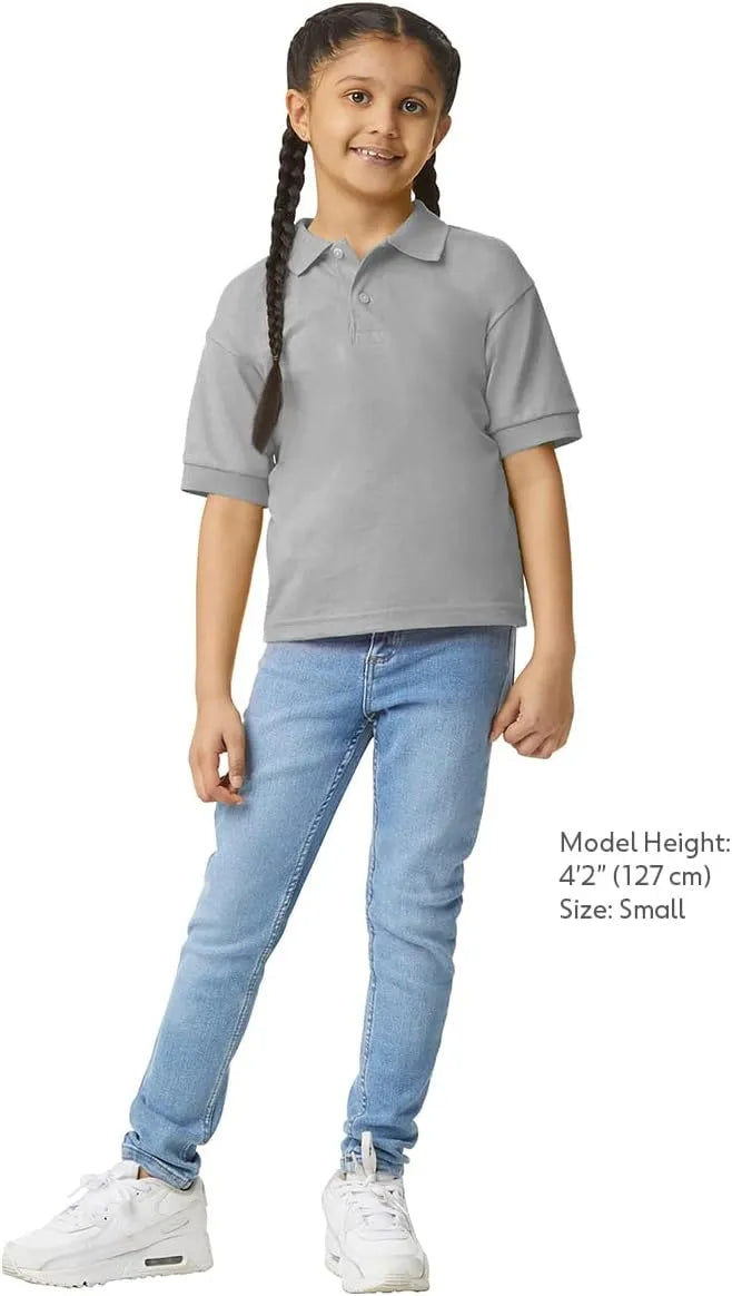 Gildan Kids' DryBlend Short Sleeve Polo, Style G8800b, 3-Pack