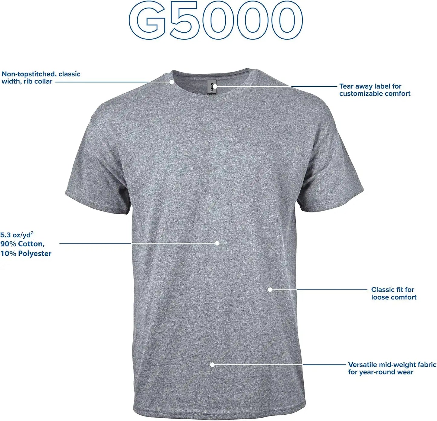 Gildan Adult Heavy Cotton T-Shirt, Style G5000