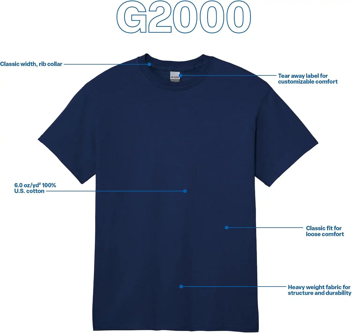 Gildan Adult Ultra Cotton T-Shirt, Style G2000, Multipack