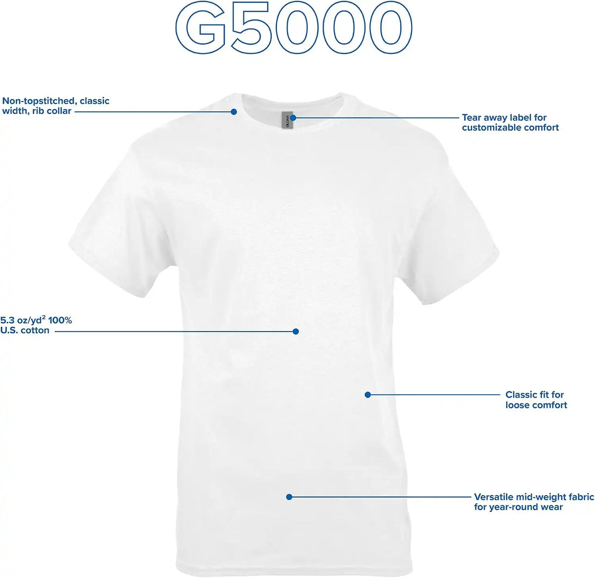 Gildan Adult Heavy Cotton T-Shirt, Style G5000