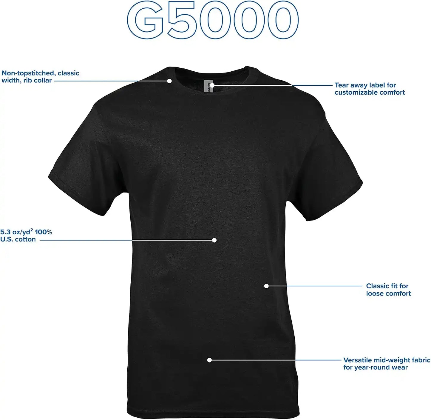 Gildan Adult Heavy Cotton T-Shirt, Style G5000