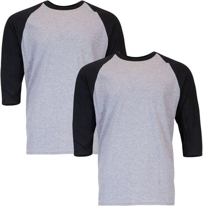 Gildan Men's Heavy Cotton 3/4 Raglan T-shirt, Style G5700, 2-pack