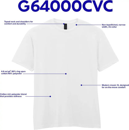 Gildan Adult Softstyle CVC Short Sleeve T-Shirt, Style G67000, Multipack