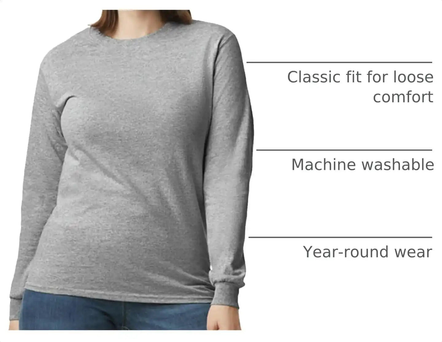 Gildan Adult Heavy Cotton Long Sleeve T-Shirt, Style G5400, 2-Pack