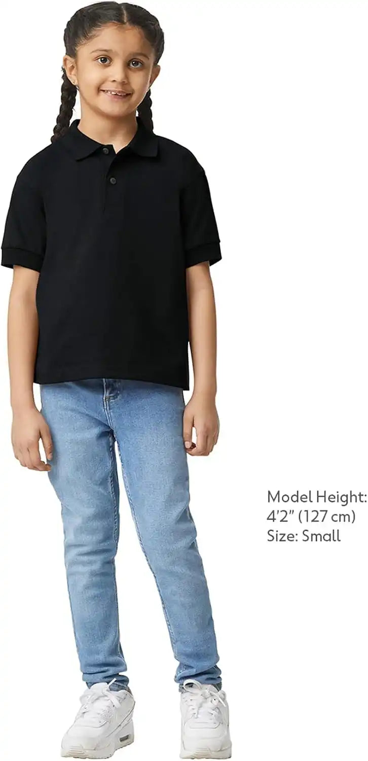 Gildan Kids' DryBlend Short Sleeve Polo, Style G8800b, 3-Pack