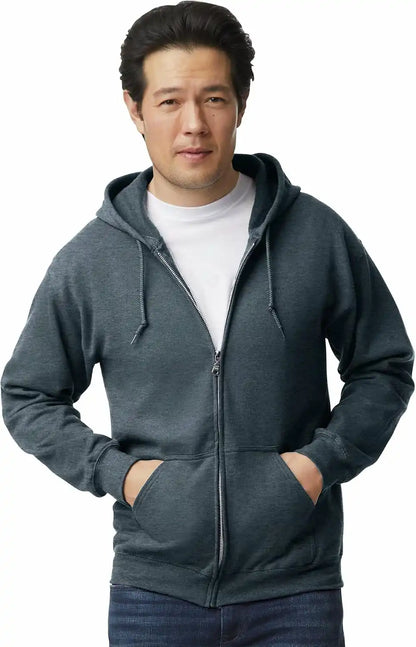 Gildan unisex-adult Fleece Zip Hoodie Sweatshirt, Style G18600, Multipack