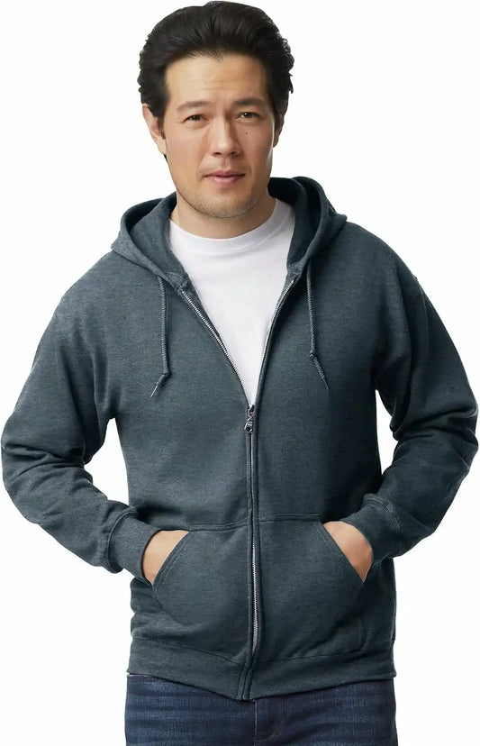 Gildan unisex-adult Fleece Zip Hoodie Sweatshirt, Style G18600, Multipack