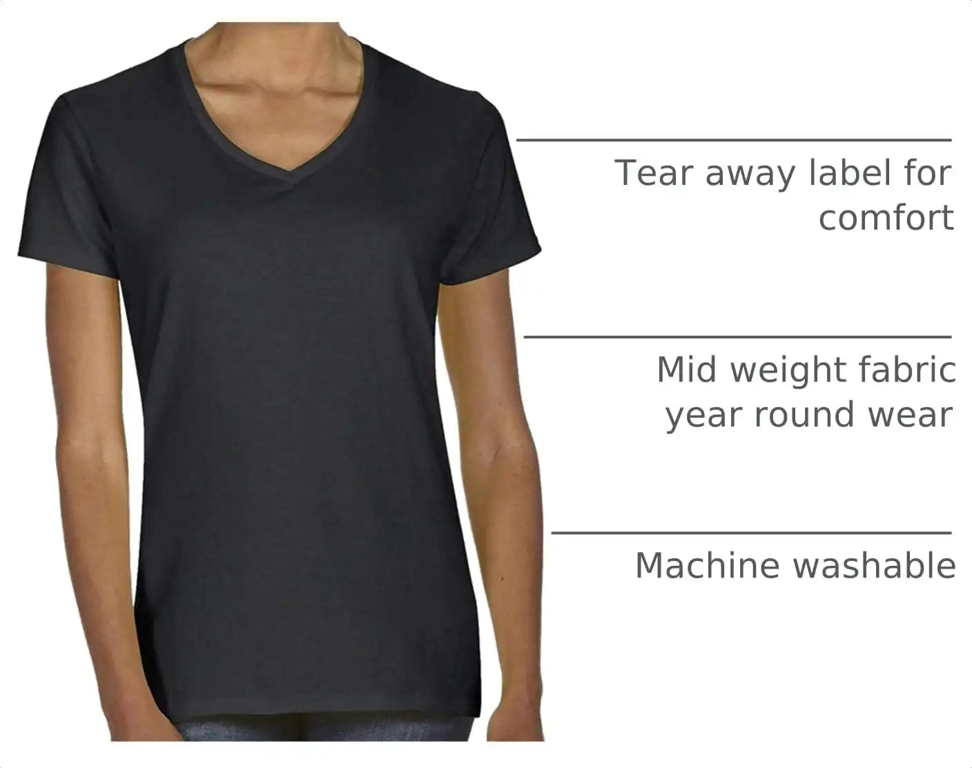 Gildan Women's Heavy Cotton V-Neck T-Shirt, 2-Pack