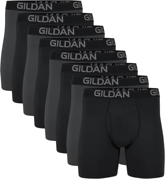 Gildan Men's Underwear Cotton Stretch Boxer Briefs, Multipack