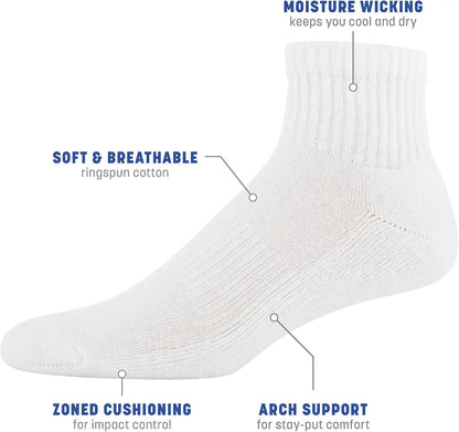 Gildan Men's Active Cotton Ankle Socks (10-Pack)