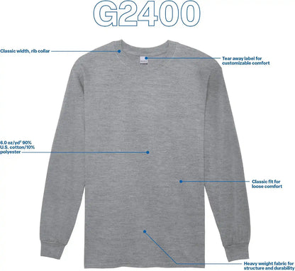 Gildan Adult Ultra Cotton Long Sleeve T-Shirt, Style G2400, Multipack