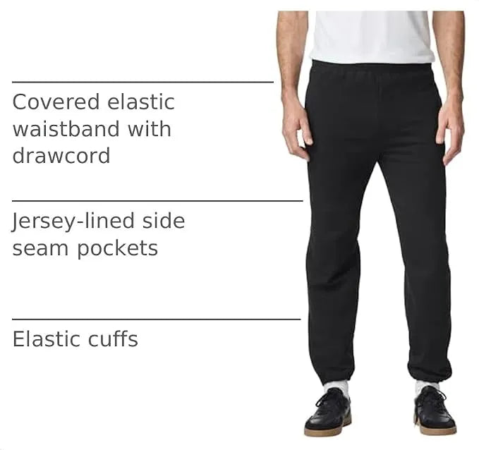 Gildan Adult Fleece Elastic Bottom Sweatpants with Pockets, Style G18100