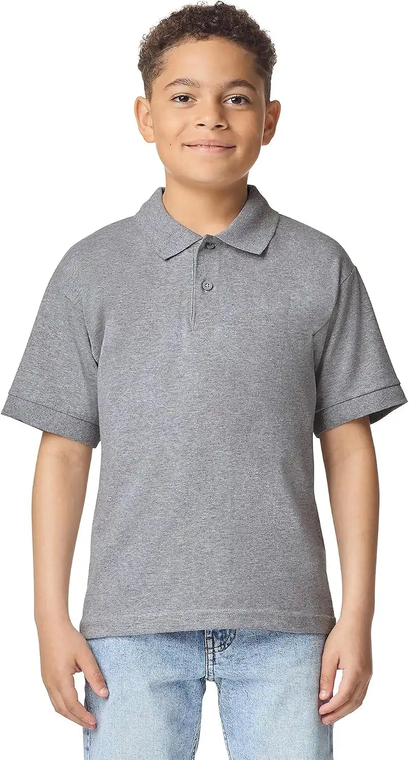 Gildan Kids' DryBlend Short Sleeve Polo, Style G8800b, 3-Pack