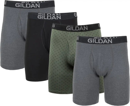 Gildan Men's Underwear Cotton Stretch Boxer Briefs, Multipack