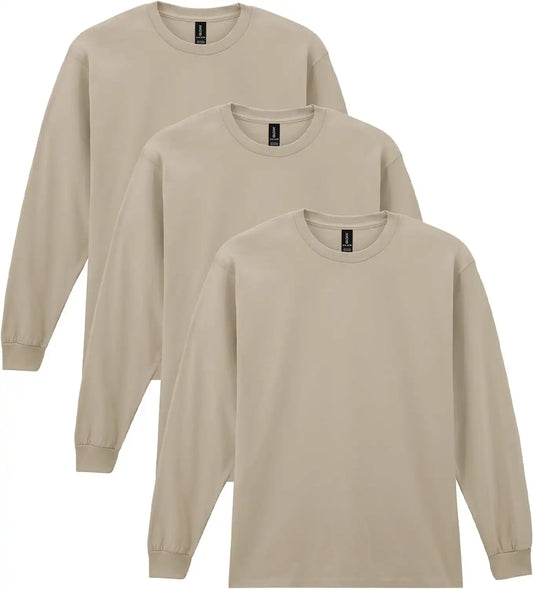 Gildan Adult Ultra Cotton Long Sleeve T-Shirt, Style G2400, Multipack