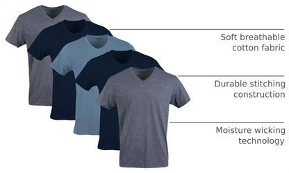 Gildan Men's V-Neck T-Shirts, Multipack, Style G1103