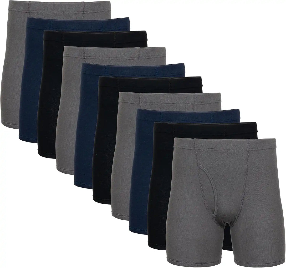 Gildan Men's Underwear Covered Waistband Boxer Briefs, Multipack
