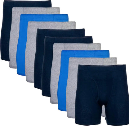 Gildan Men's Underwear Covered Waistband Boxer Briefs, Multipack