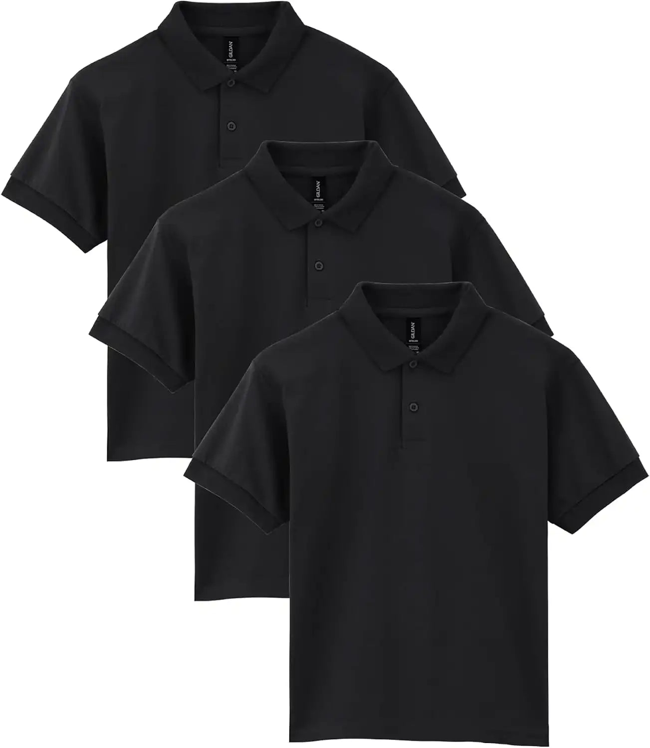 Gildan Kids' DryBlend Short Sleeve Polo, Style G8800b, 3-Pack