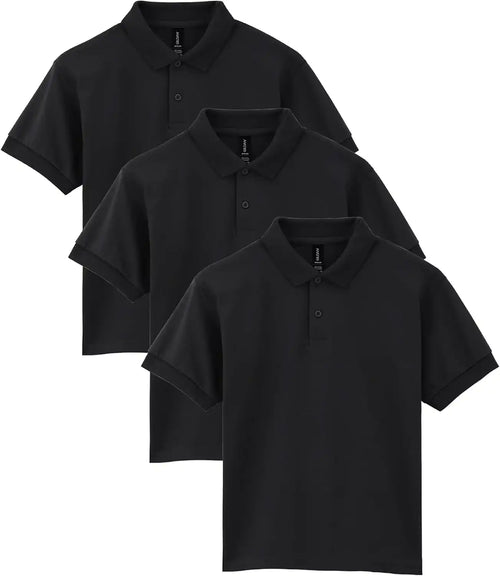 Gildan Kids' DryBlend Short Sleeve Polo, Style G8800b, 3-Pack