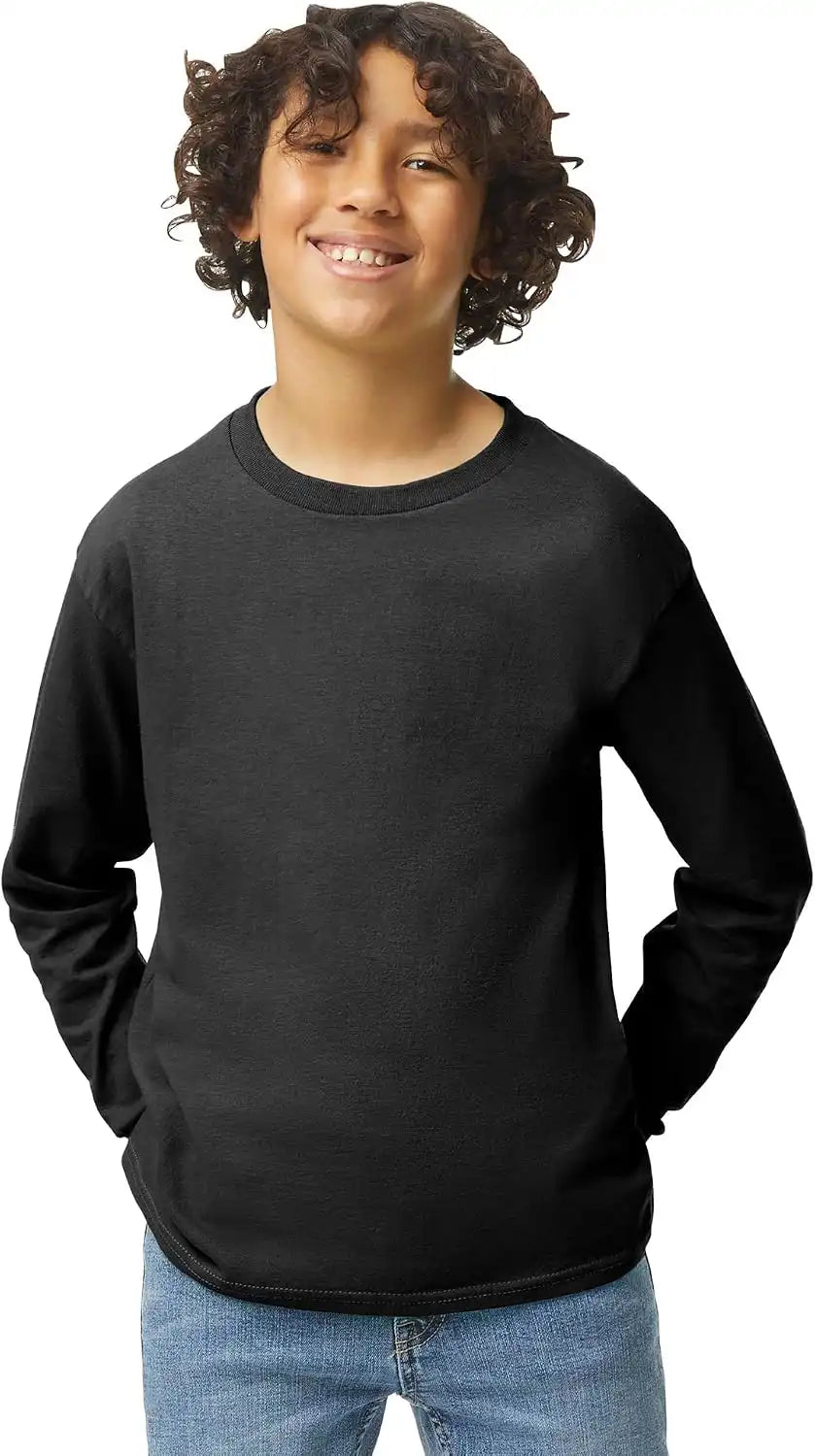 Gildan Youth Ultra Cotton Long Sleeve T-Shirt, Style G2400B, 2-Pack