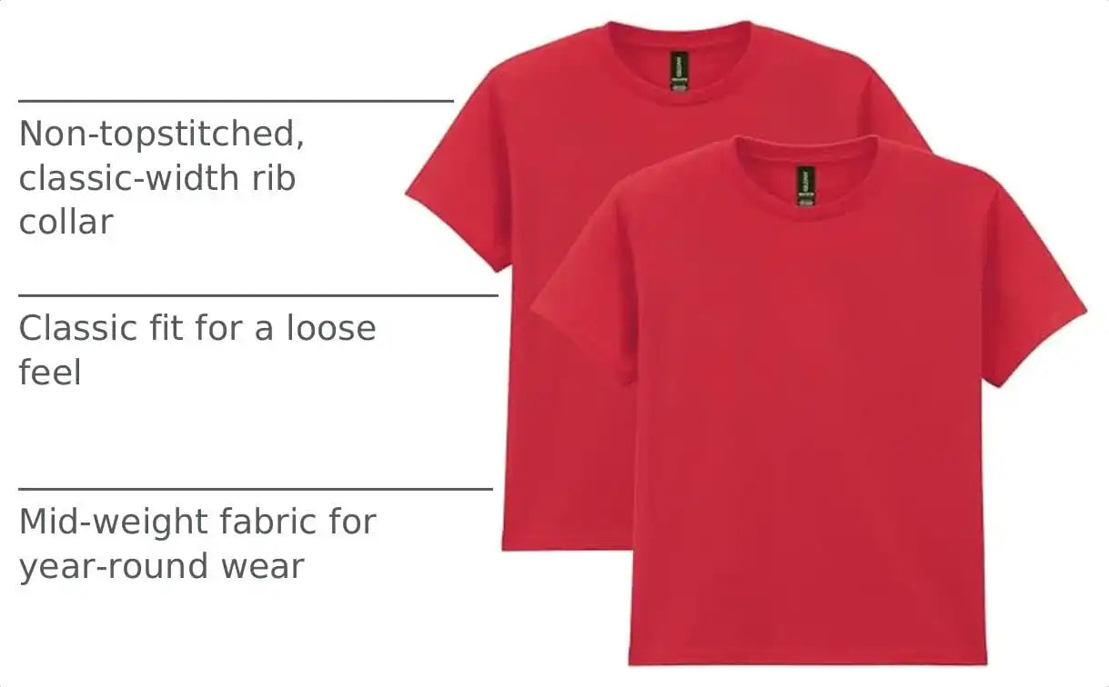 Gildan Unisex-Child Gildan Youth Heavy Cotton T-Shirt, Style G5000b, 2-Pack