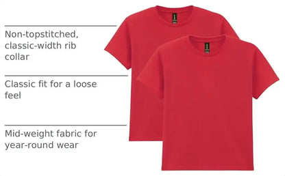 Gildan Unisex-Child Gildan Youth Heavy Cotton T-Shirt, Style G5000b, 2-Pack