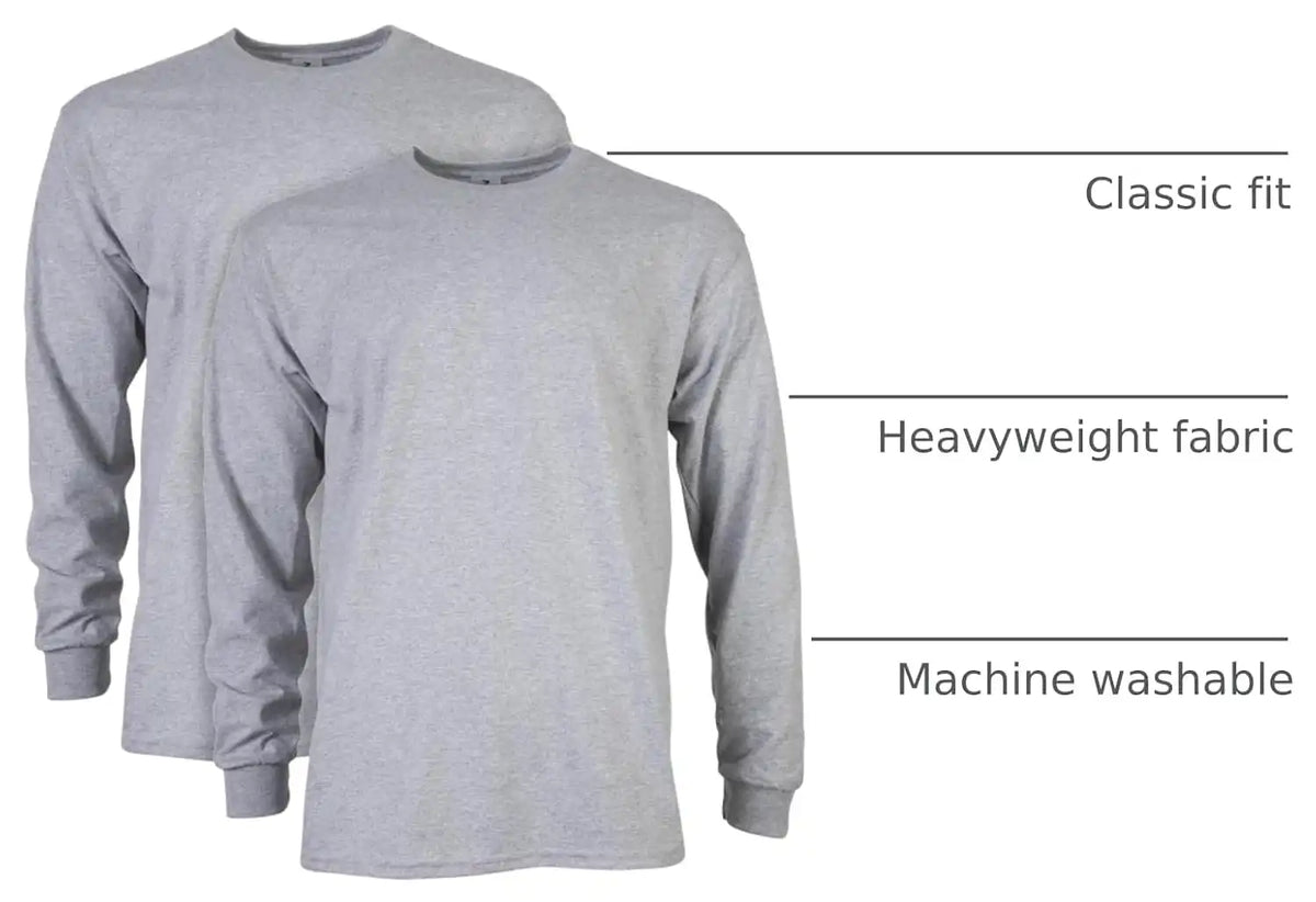 Gildan Adult Ultra Cotton Long Sleeve T-Shirt, Style G2400, Multipack