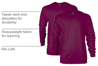 Gildan Adult Ultra Cotton Long Sleeve T-Shirt, Style G2400, Multipack