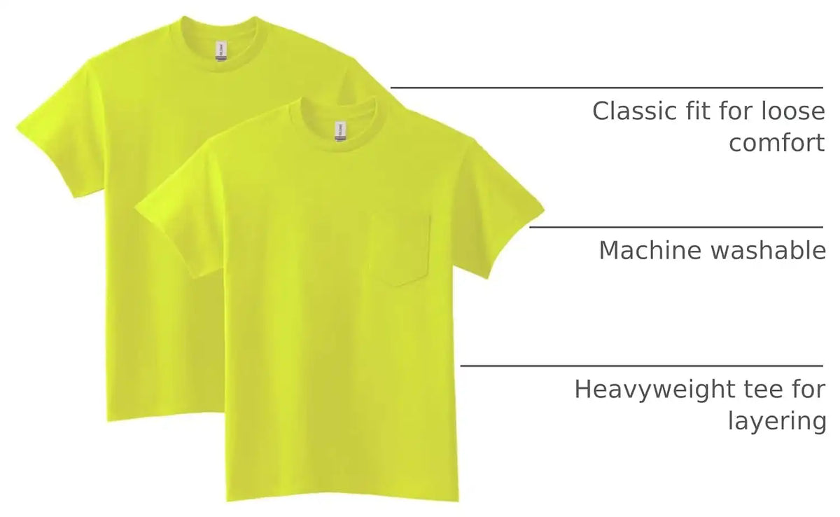 Gildan Adult Ultra Cotton T-Shirt with Pocket, Style G2300, 2-Pack