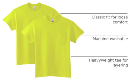 Gildan Adult Ultra Cotton T-Shirt with Pocket, Style G2300, 2-Pack