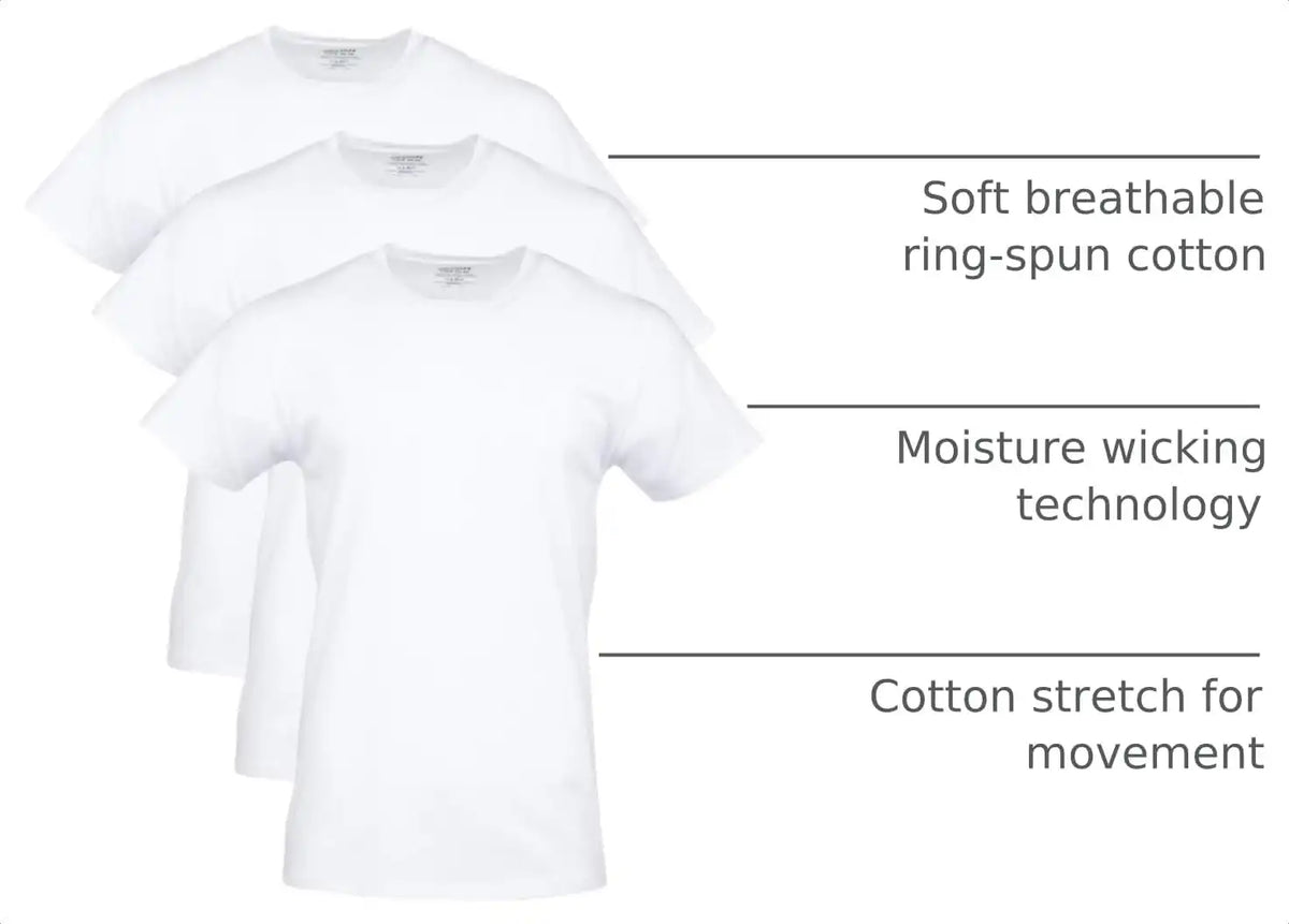 Gildan Men's Cotton Stretch T-Shirts, Multipack
