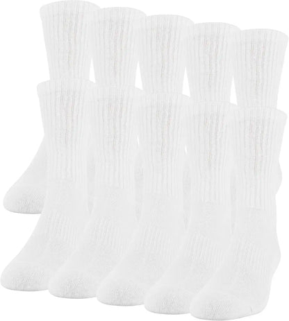 Gildan Men's Active Cotton Crew Socks (10-Pack)