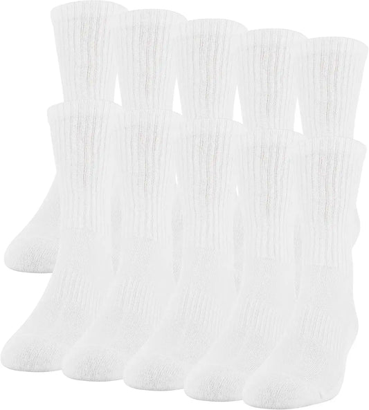 Gildan Men's Active Cotton Crew Socks (10-Pack)