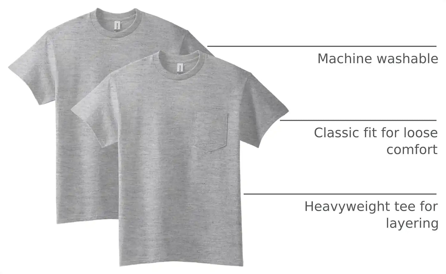 Gildan Adult Ultra Cotton T-Shirt with Pocket, Style G2300, 2-Pack