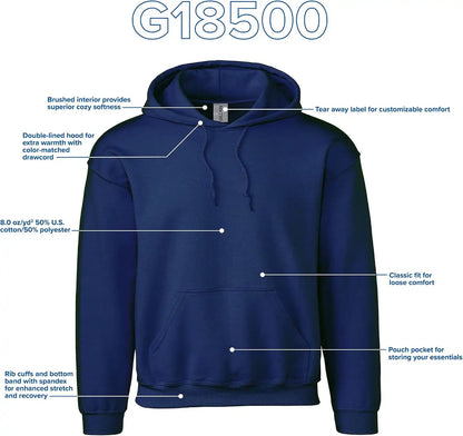 Gildan Adult Fleece Hoodie Sweatshirt, Style G18500, Multipack