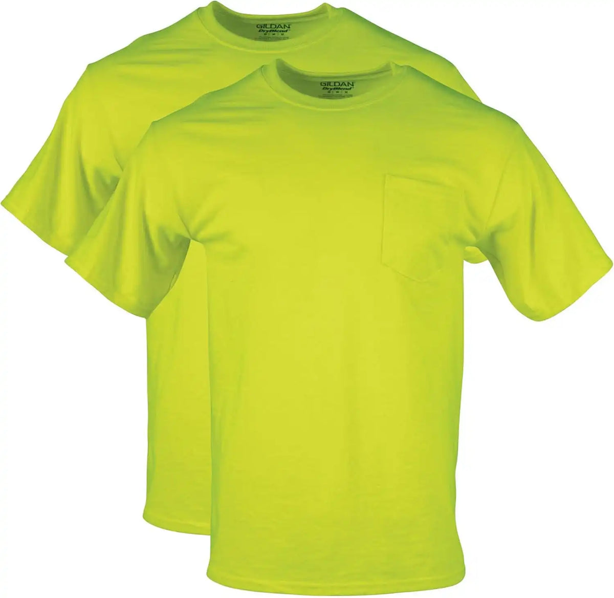 Gildan Unisex Adult DryBlend Workwear T-Shirts with Pocket, 2-Pack