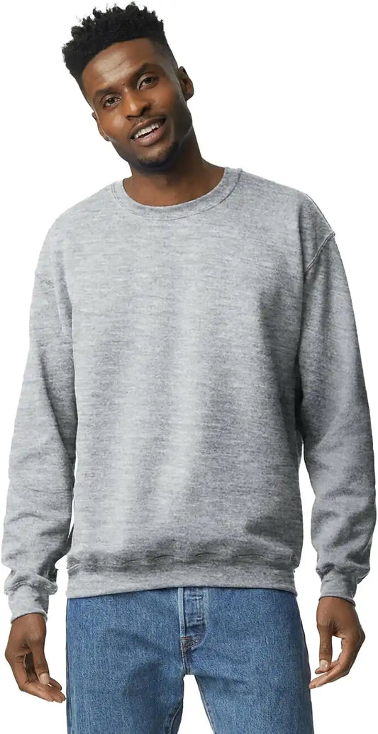 Gildan Unisex Adult Fleece Crewneck Sweatshirt, Style G18000, Multipack