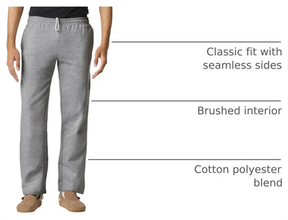 Gildan Adult Fleece Open Bottom Sweatpants with Pockets, Style G18300