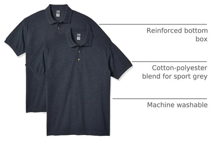 Gildan Adult Ultra Cotton Pique Sport Shirt, Style G3800, 2-Pack