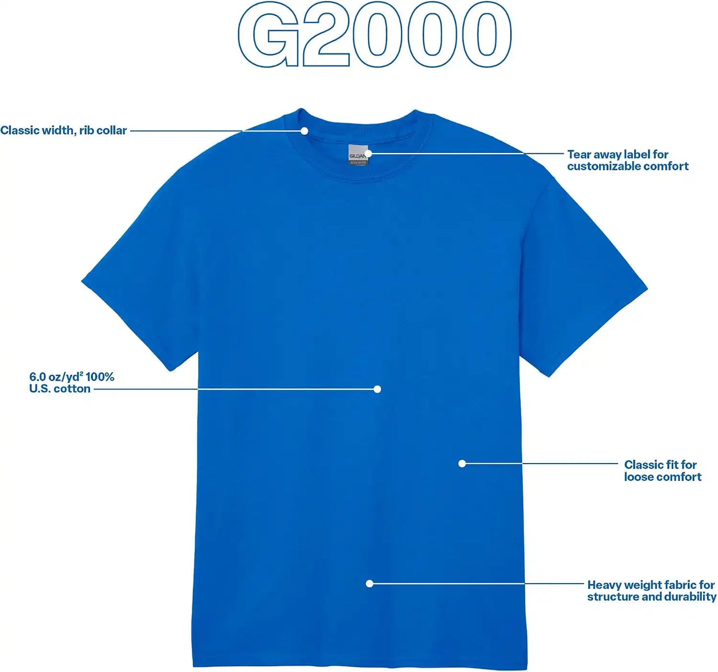 Gildan Adult Ultra Cotton T-Shirt, Style G2000, Multipack