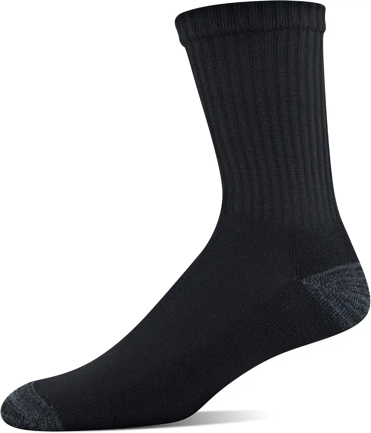 Gildan Men's Polyester Half Cushion Mid-Crew Socks, 12-pack
