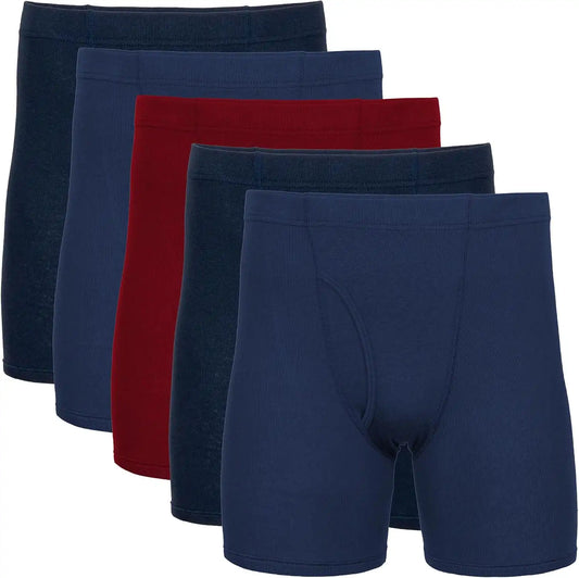 Gildan Men's Underwear Covered Waistband Boxer Briefs, Multipack