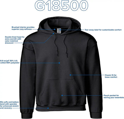 Gildan Adult Fleece Hoodie Sweatshirt, Style G18500, Multipack