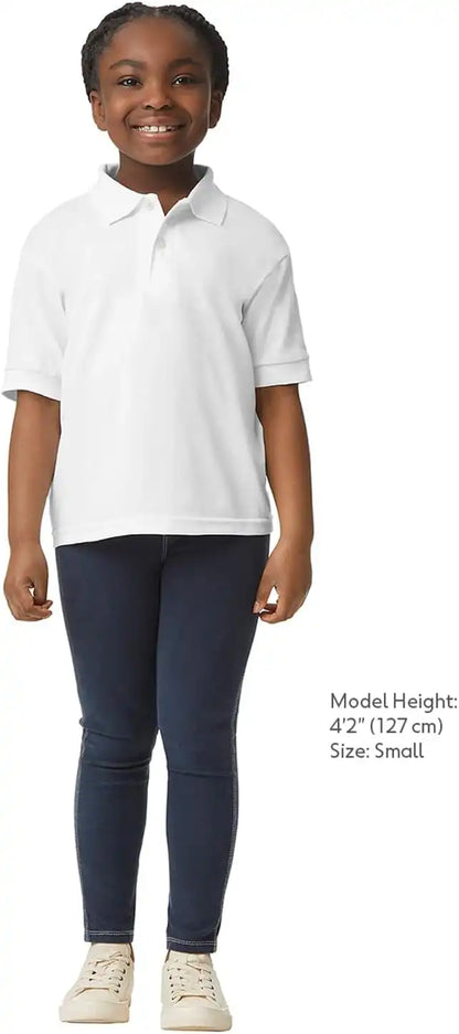 Gildan Kids' DryBlend Short Sleeve Polo, Style G8800b, 3-Pack