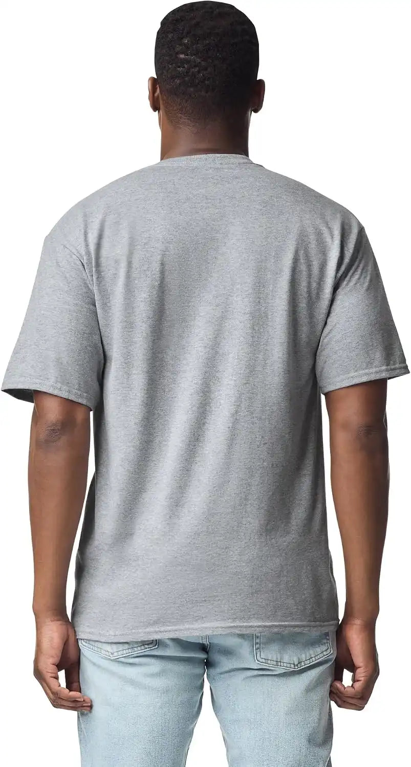 Gildan Unisex Adult DryBlend Workwear T-Shirts with Pocket, 2-Pack