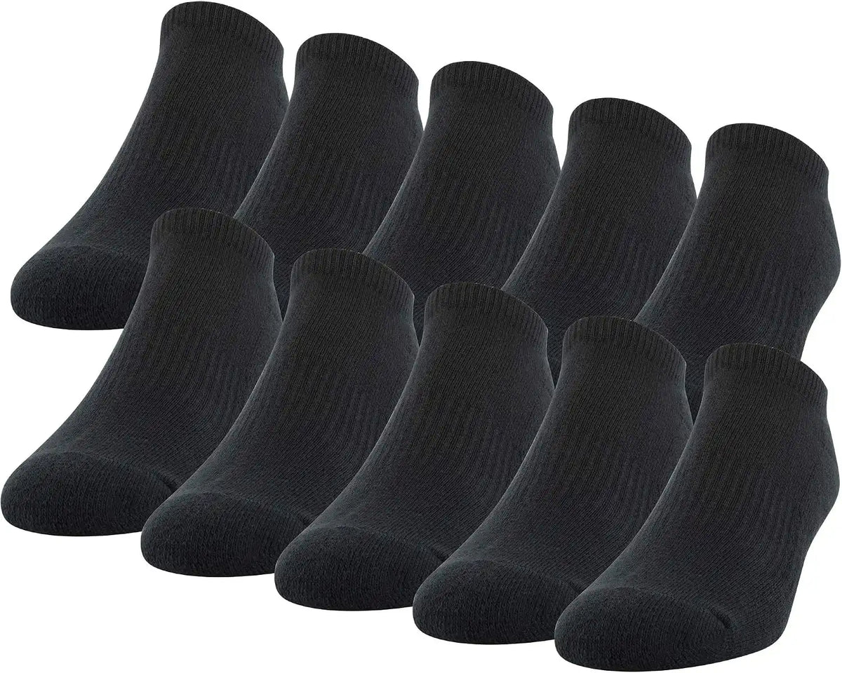 Gildan Men's Active Cotton No Show Socks (10-Pack)