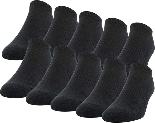 Gildan Men's Active Cotton No Show Socks (10-Pack)