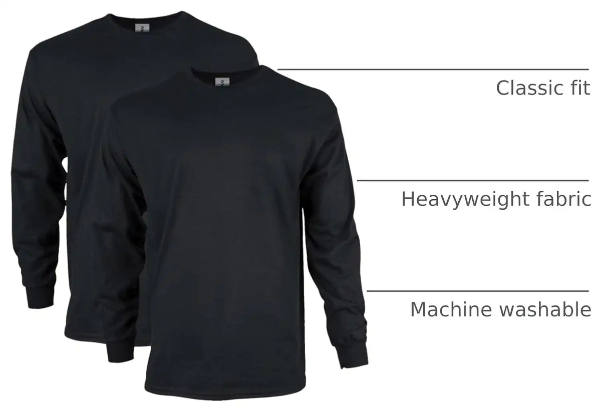 Gildan Adult Ultra Cotton Long Sleeve T-Shirt, Style G2400, Multipack