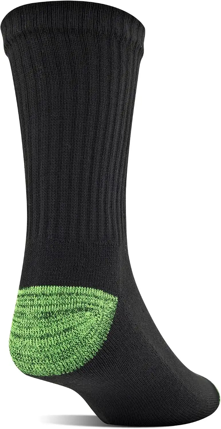 Gildan Men's Polyester Half Cushion Mid-Crew Socks, 12-pack